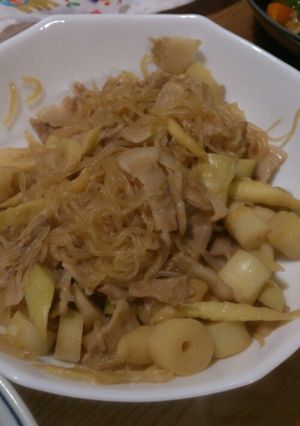 タケノコと豚肉炒め-レシピのメイン写真