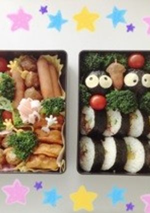 まっくろくろすけ弁当-レシピのメイン写真