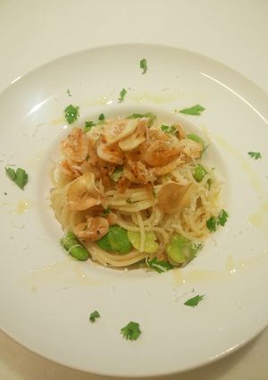 桜海老とそら豆のペペロンチーノ-レシピのメイン写真