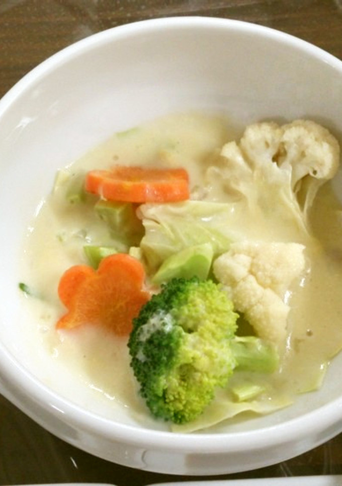 簡単一品♥蒸し野菜の豆乳仕立て-レシピのメイン写真