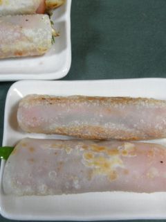 ピーマンと舞茸★ギョーザ皮で巻焼き-レシピのメイン写真