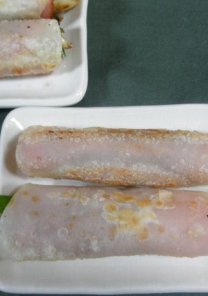 ピーマンと舞茸★ギョーザ皮で巻焼き-レシピのメイン写真