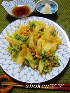 新玉ねぎ&三つ葉&干しエビのかき揚げ♪-レシピのメイン写真