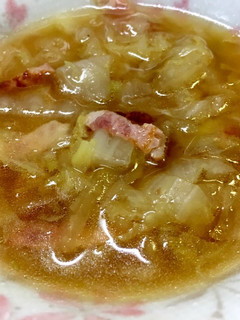 ほんだしで！ベーコンと白菜の黄金スープ☆-レシピのメイン写真