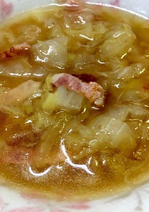 ほんだしで！ベーコンと白菜の黄金スープ☆-レシピのメイン写真