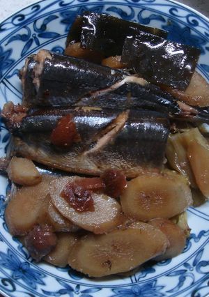 さんまと生姜の梅～煮-レシピのメイン写真