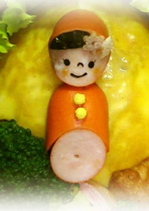 簡単キャラ弁おかず：赤頭巾ちゃん-レシピのメイン写真