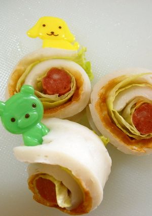 くるくる竹輪deサラミサラダ巻-レシピのメイン写真