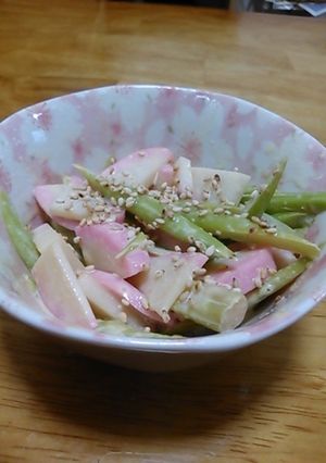 アスパラとかまぼこのわさびマヨ和え-レシピのメイン写真