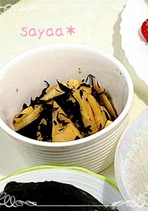 簡単１品♡竹の子とヒジキの麺つゆ和え-レシピのメイン写真