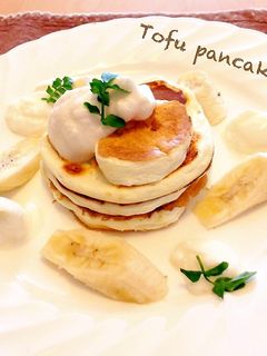 ヘルシー!お豆腐とメレンゲのパンケーキ-レシピのメイン写真