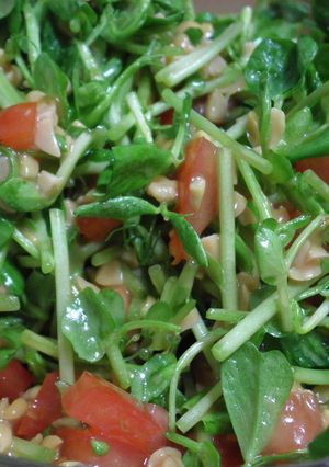 ☆納豆ドレッシングで☆簡単豆苗サラダ-レシピのメイン写真