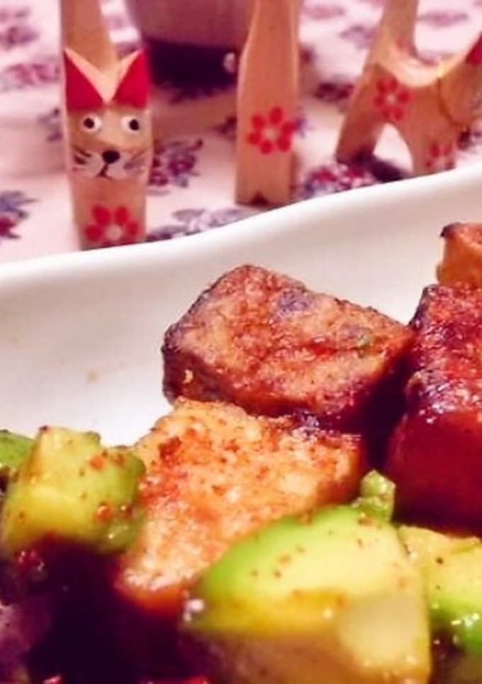 厚揚げとアボカドのバター焼肉のタレ炒め♪-レシピのメイン写真