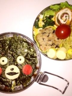 くまもん弁当w-レシピのメイン写真