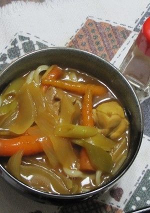 麺つゆで カレーうどん-レシピのメイン写真