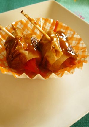 紅生姜を竹輪でくるくる巻☆マヨソース味-レシピのメイン写真