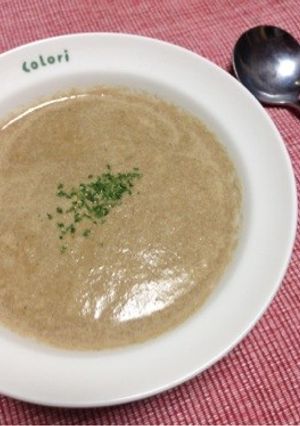 ポルチーニ茸の豆乳スープ-レシピのメイン写真