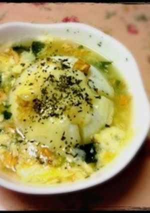 インスタント！新玉ねぎ丸ごとレンジスープ-レシピのメイン写真