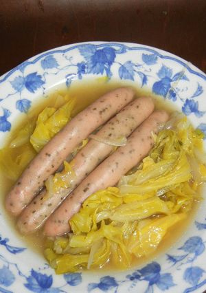 春キャベツとソーセージのスープ煮-レシピのメイン写真