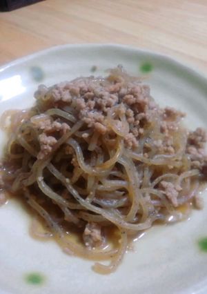 糸こんと豚ひき肉の甘辛煮-レシピのメイン写真