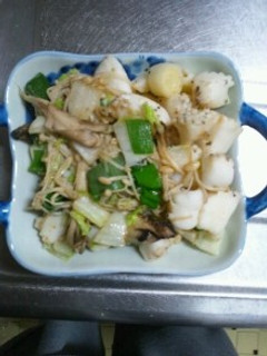 4月25日晩飯 【味付けイカの炒め物】-レシピのメイン写真
