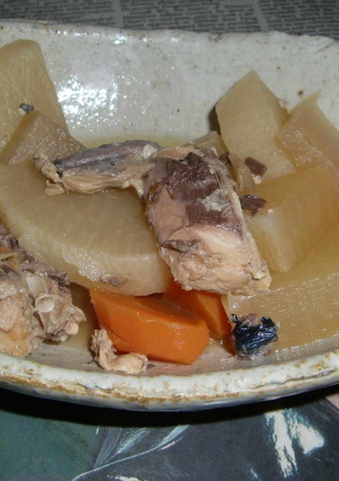 大根とさば水煮缶の煮物-レシピのメイン写真