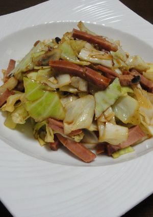 キャベツと焼き豚の豆鼓醤和え-レシピのメイン写真