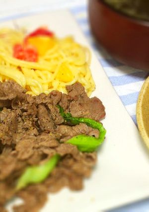牛肩ロースと青梗菜の和風炒め-レシピのメイン写真
