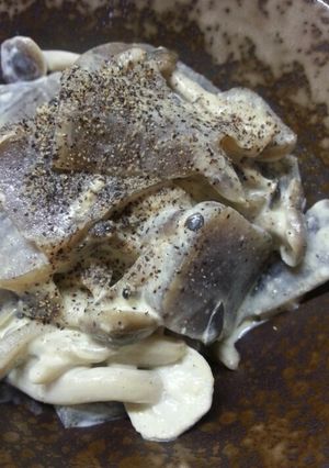 きのことこんにゃくのマヨ炒め-レシピのメイン写真