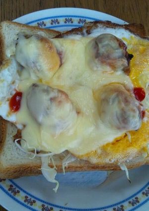 うちの定番！ハンバーグで食パンアレンジ-レシピのメイン写真
