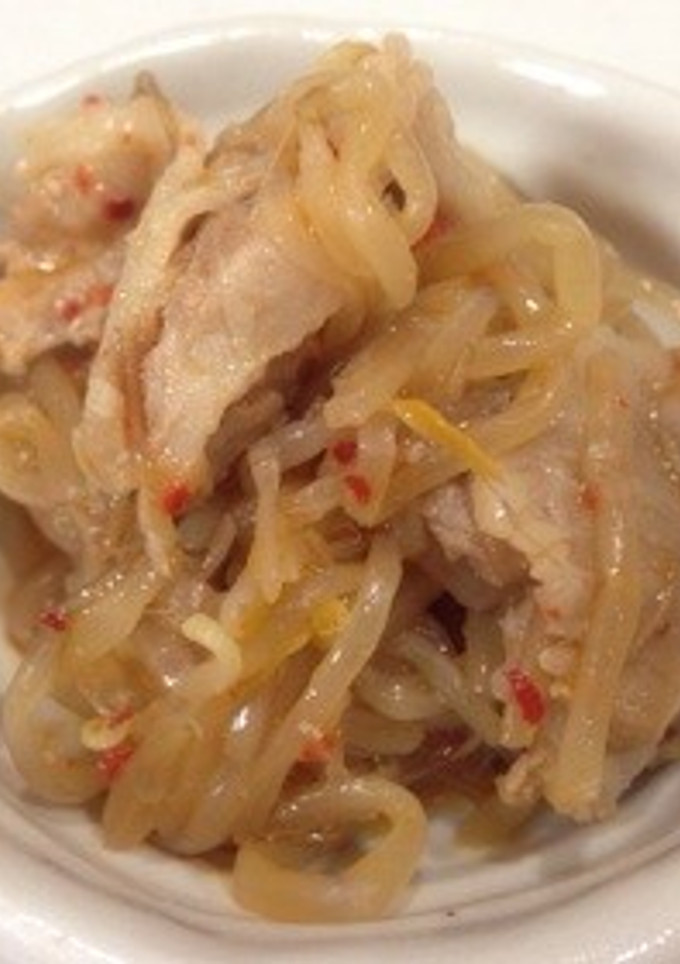 ピリ辛☆豚肉ともやしのさっと煮-レシピのメイン写真