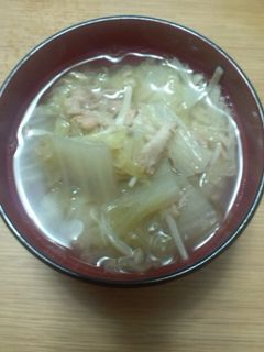 白菜とツナの和風スープ-レシピのメイン写真