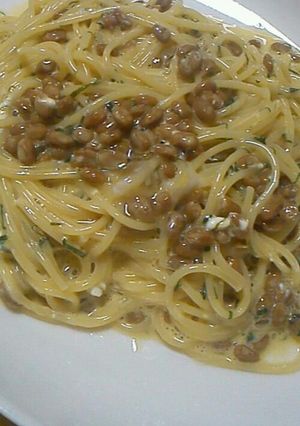 簡単♪納豆とクリームチーズのパスタ-レシピのメイン写真