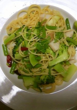 ブロッコリーと帆立貝ヒモのスパゲッティ-レシピのメイン写真