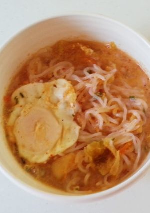 ダイエット用・豆乳キムチ卵しらたき-レシピのメイン写真