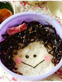 簡単!詰めるだけニコニコガール☆キャラ弁-レシピのメイン写真