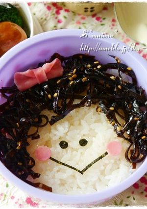 簡単!詰めるだけニコニコガール☆キャラ弁-レシピのメイン写真