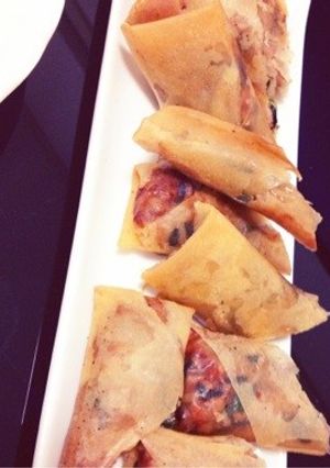 ＊ニラもや挽肉春巻き＊-レシピのメイン写真