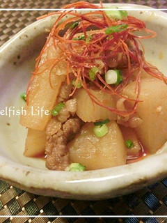 甘辛❤ご飯が進む❤牛肉と大根の韓国風煮-レシピのメイン写真