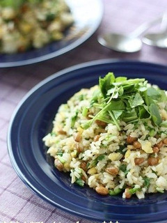 納豆と三つ葉の辛子風味チャーハン-レシピのメイン写真
