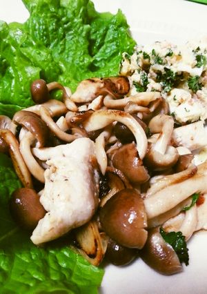 鶏ささみとキノコのガーリック塩麹-レシピのメイン写真