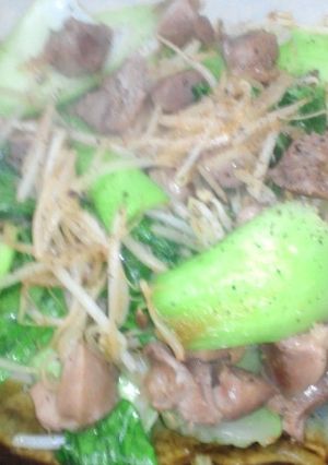 砂ズリとチンゲンサイのバター醤油-レシピのメイン写真