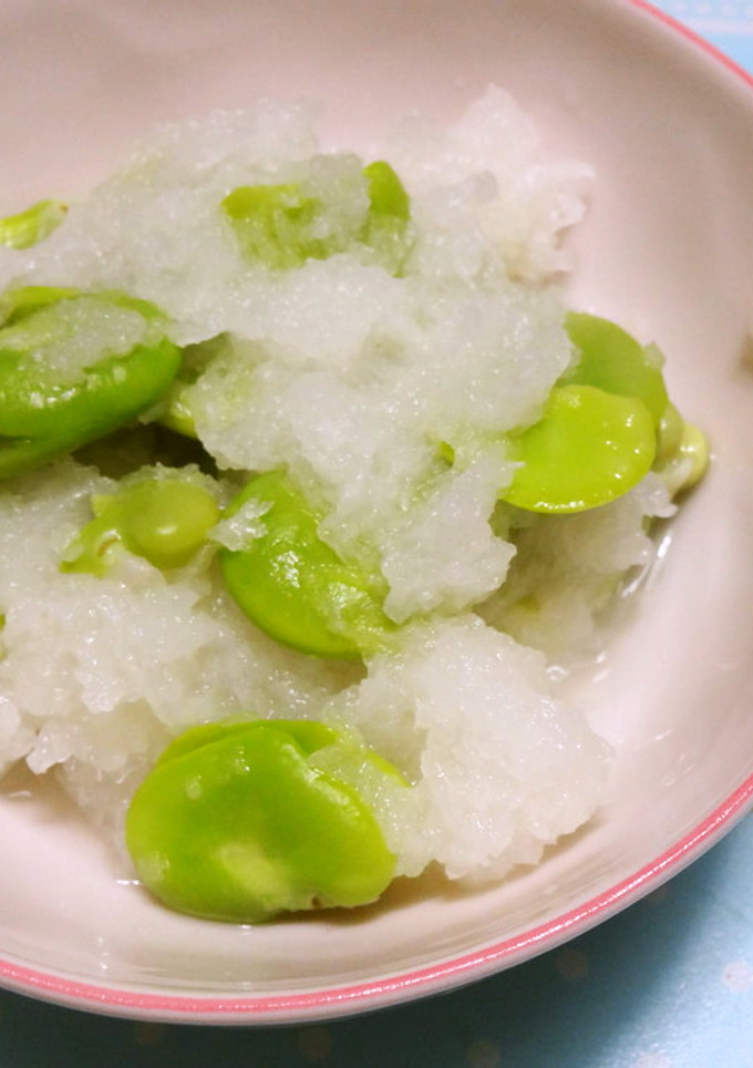 そら豆の甘酢おろし和え♡-レシピのメイン写真