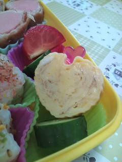 お箸一つで変身!ハートの卵焼き♪お弁当-レシピのメイン写真