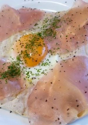 九州パンケーキのガレット風生ハム添え-レシピのメイン写真