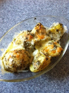 ゴロゴロじゃが芋のバジルチーズ焼き♪-レシピのメイン写真
