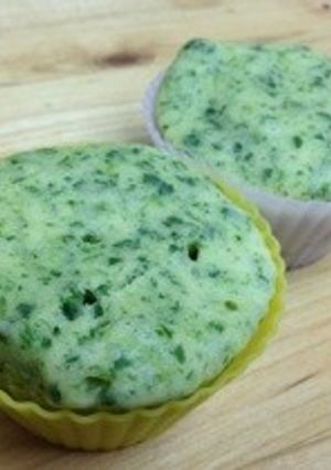 レンジで時短離乳食♡ほうれん草蒸しパン-レシピのメイン写真