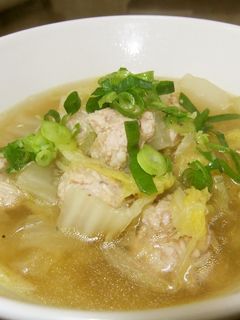 白菜と鶏つくねの食べるスープ☆-レシピのメイン写真