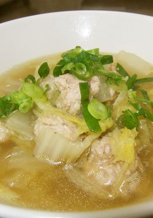 白菜と鶏つくねの食べるスープ☆-レシピのメイン写真