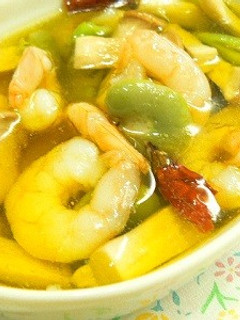 トースターで★エビとそら豆のアヒージョ-レシピのメイン写真